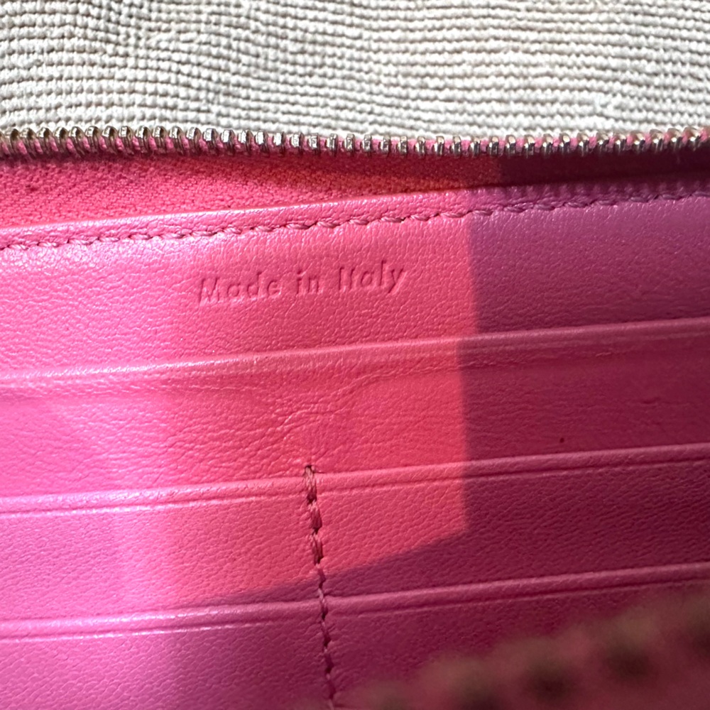 Authentic CELINE Leather Color-Block Zip Wallet – Pink & Burgundy ✨ - Picture 9 of 15